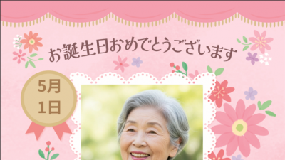 【便利なツール版】お誕生日カード作成ツール　フラワー